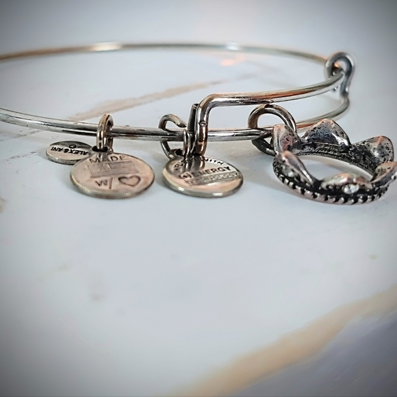 Alex and Ani Crown Charm Bangle - Picture 3 of 4